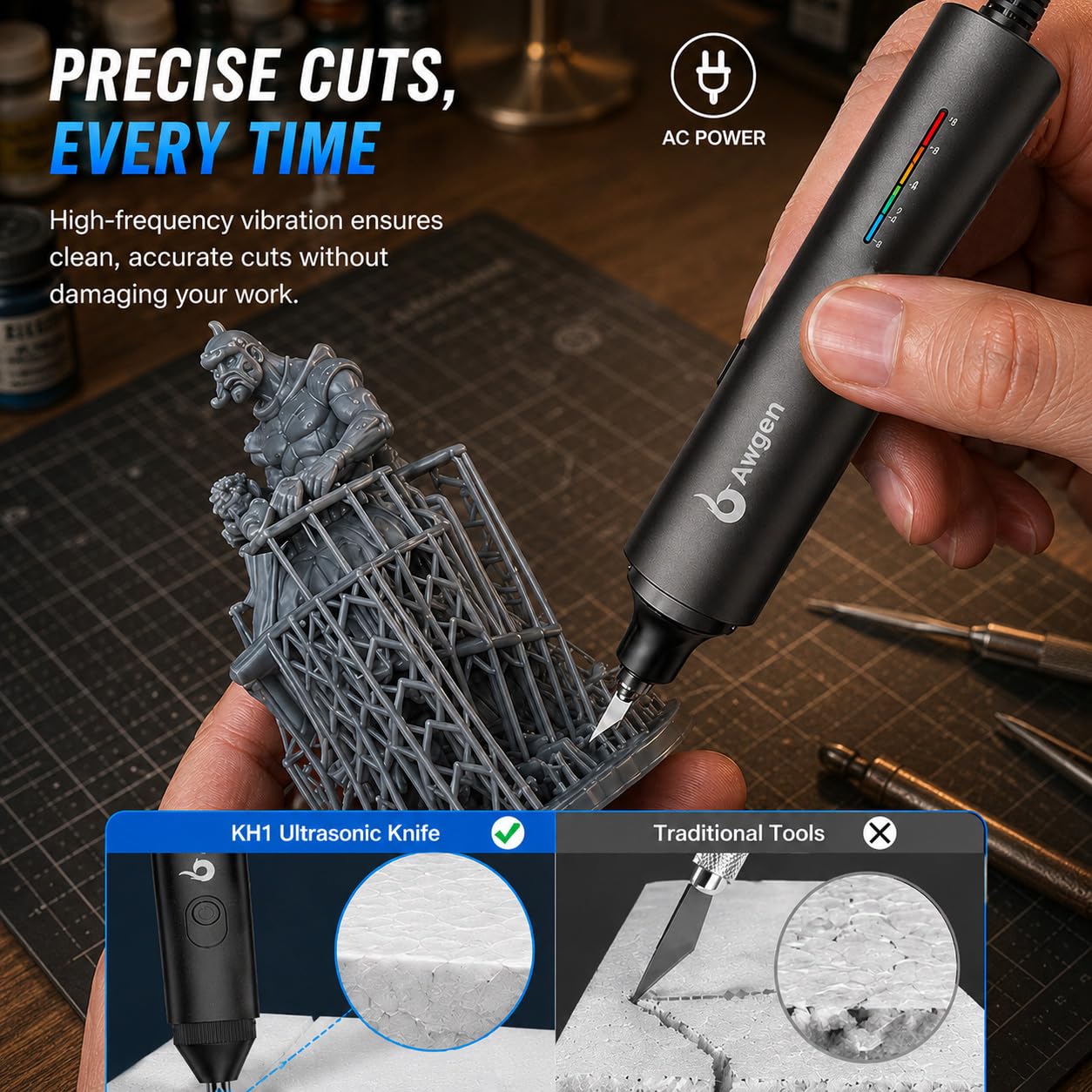 45W Ultrasonic Cutter Knife,2in1 Ultrasonic Cutter & Polisher